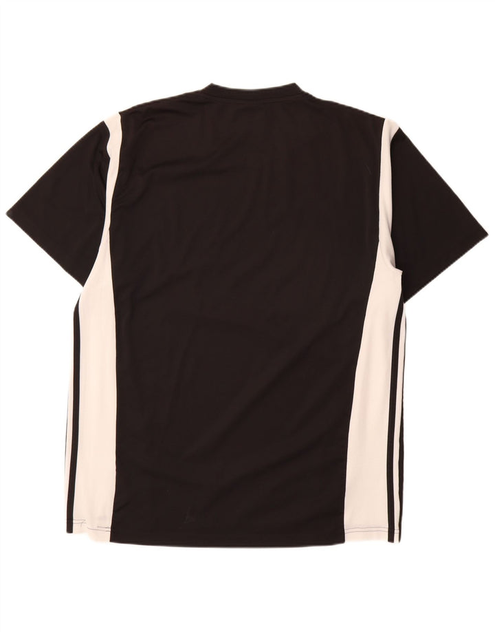 Adidas Herren T-Shirt Top XL Schwarz Colourblock Polyester