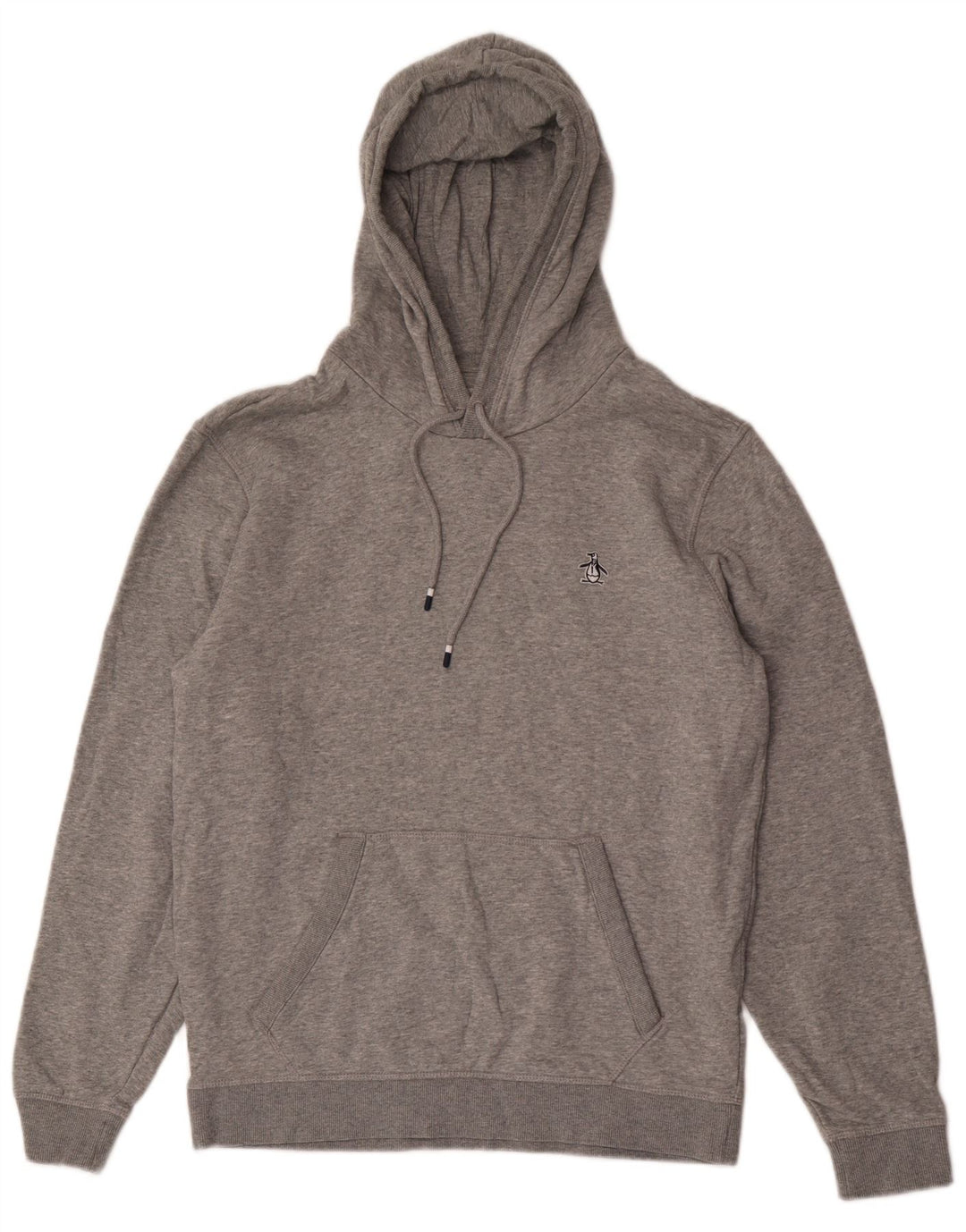 Penguin Herren-Kapuzenpullover aus mittelgrauer Baumwolle