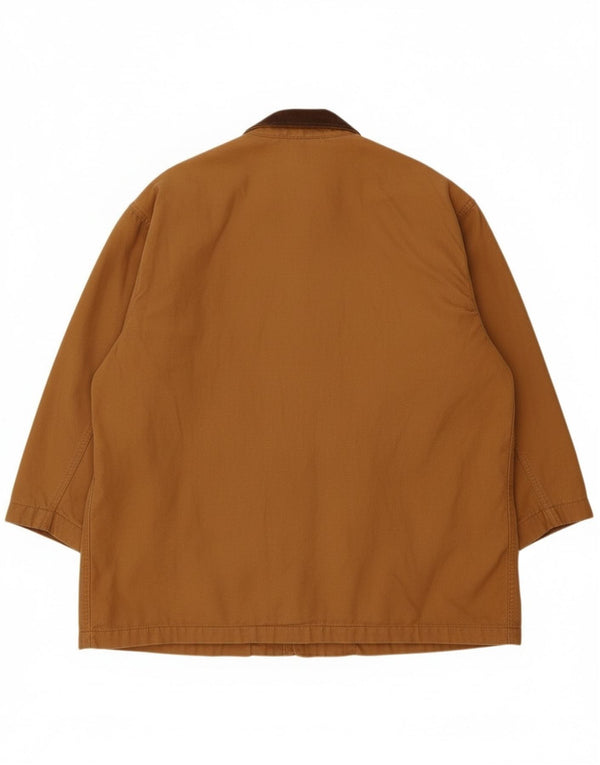 Orvis Mens Utility Jacket UK 44 2XL Brown Cotton