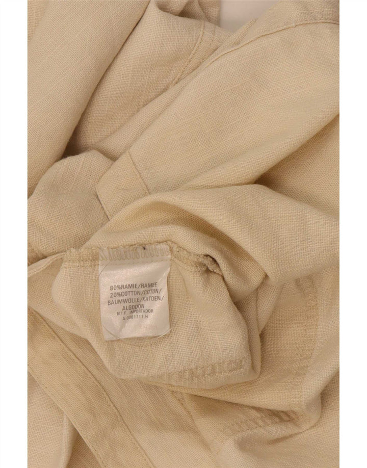 Smith & Brooks Damen Übergroße Utility-Jacke UK 12 Medium Beige Ramie