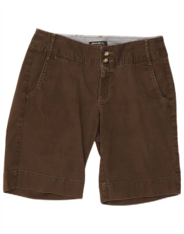 EDDIE BAUER Damen Blakely Fit Chino Shorts US 6 Medium W30 Braune Baumwolle