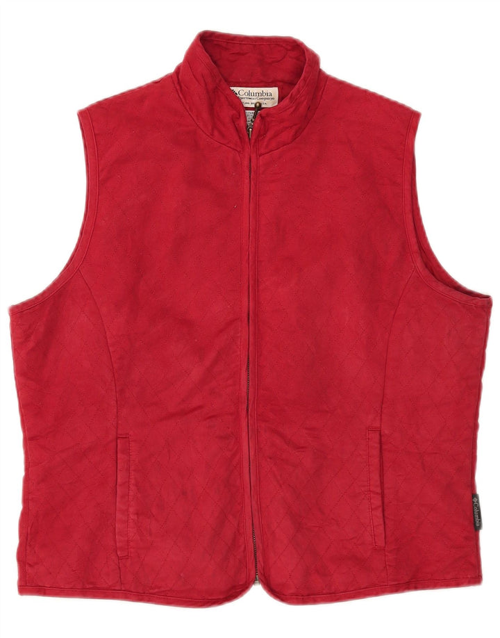 Columbia Damen Steppweste UK 16 Large Rot Polyester