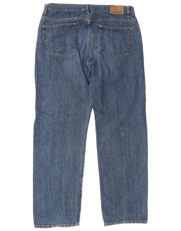 Lacoste Herren Straight Jeans Größe 48 XL W36 L31 Blaue Baumwolle