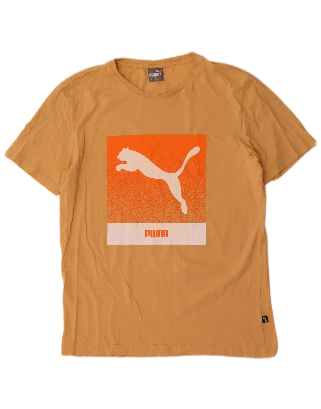 Puma Herren Grafik-T-Shirt-Oberteil Mittelgelb