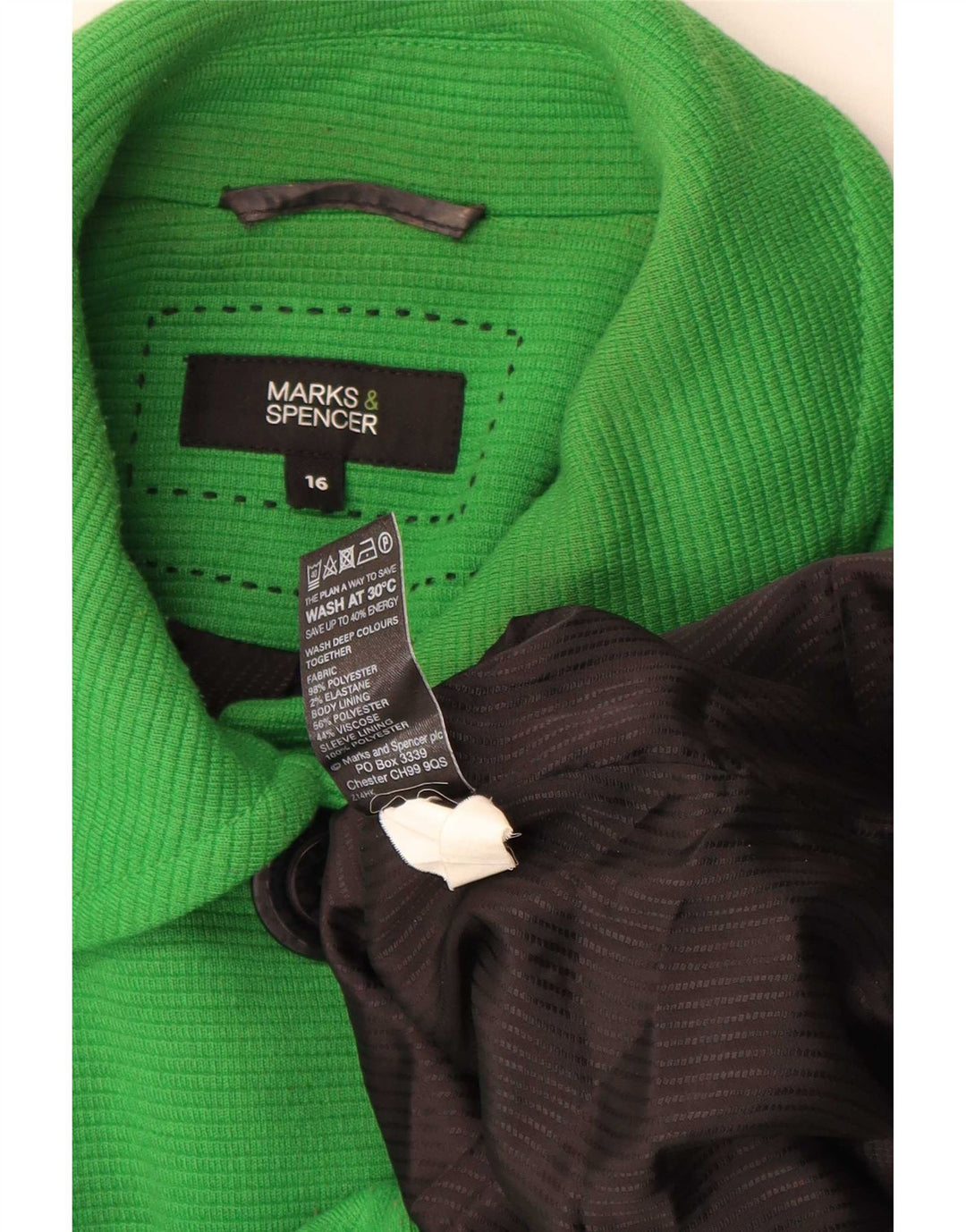 Marks & Spencer Damen-Blazer mit 4 Knöpfen, Gr. 16, Grün, Polyester