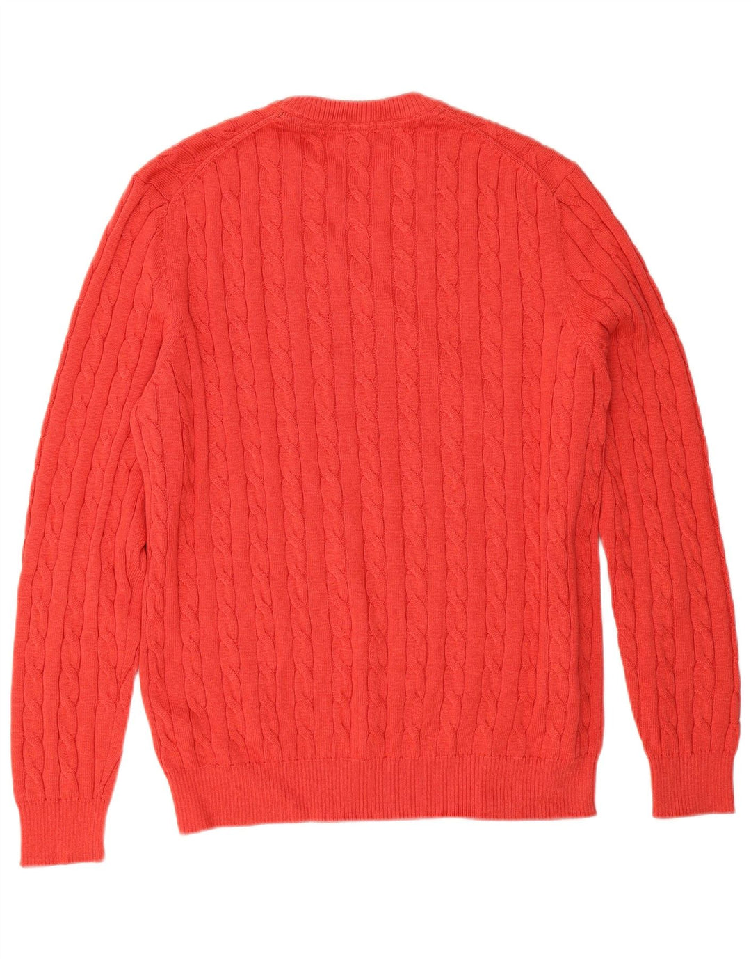 Christian Berg Herren-Pullover mit Rundhalsausschnitt, mittelrote Baumwolle