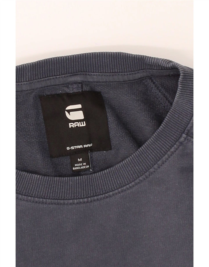 G-STAR Womens Sweatshirt Jumper UK 14 Medium Navy Blue Cotton Vintage G-Star and Second-Hand G-Star from Messina Hembry 