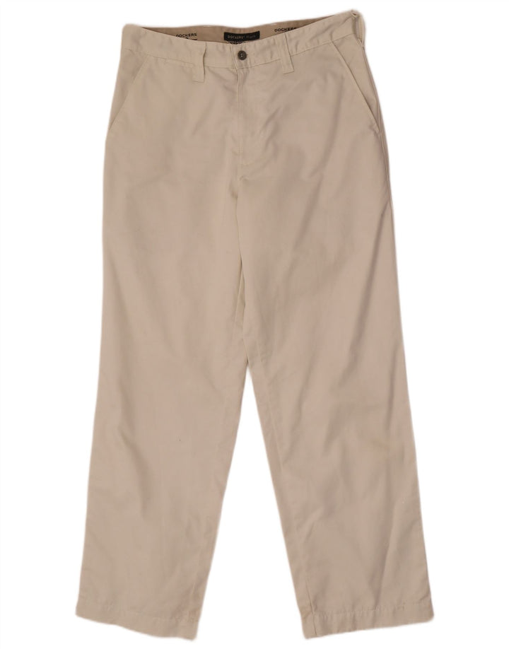 Dockers Herren Khakis Straight Chino Hose W31 L30 Off White