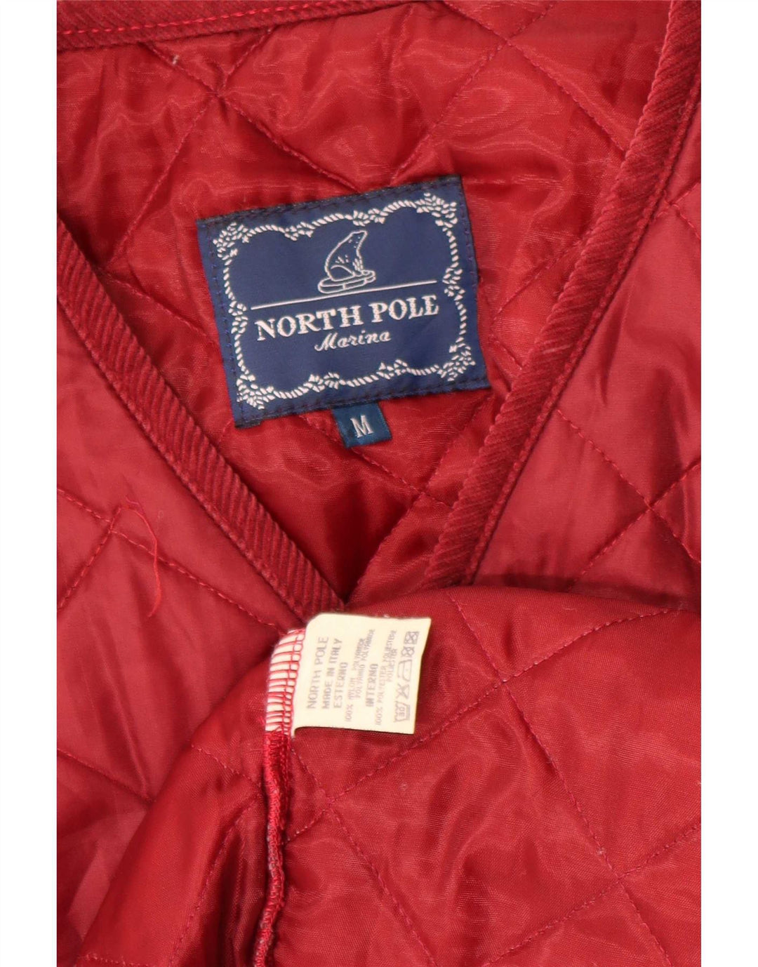 North Pole Steppweste für Herren, UK 38, mittelrotes Nylon