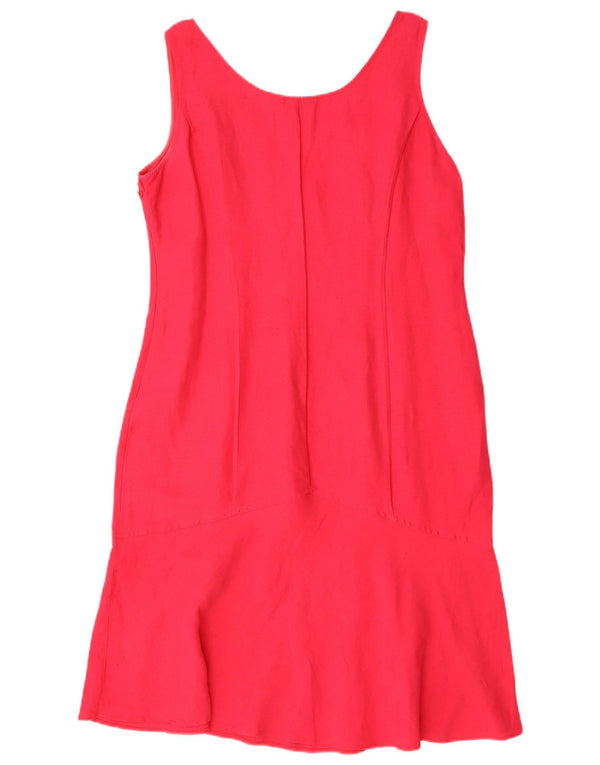 Marella Damen Ärmelloses A-Linien-Kleid IT 48 XL Rosa Leinen