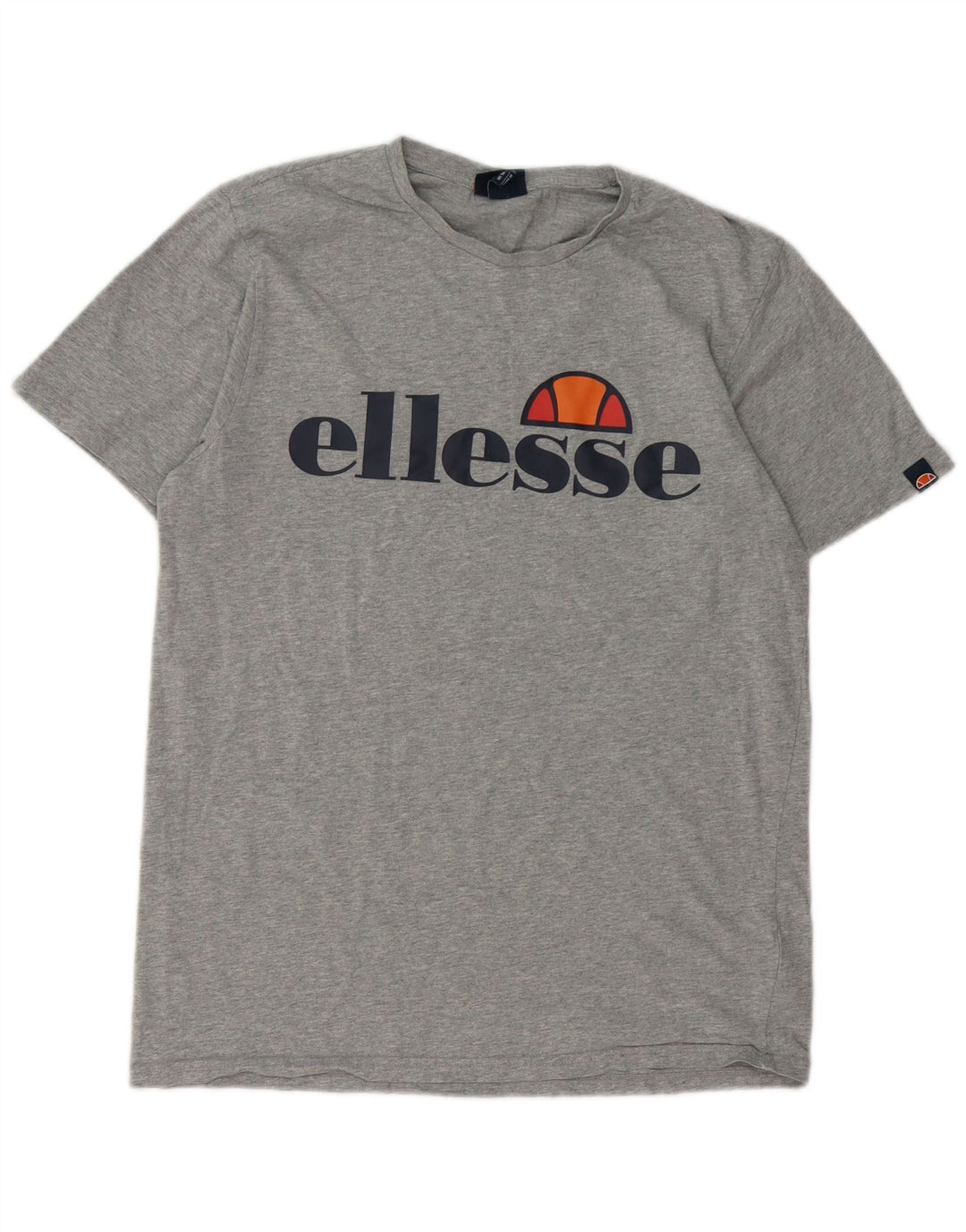 Ellesse Herren-T-Shirt mit Grafik, mittelgraue Baumwolle