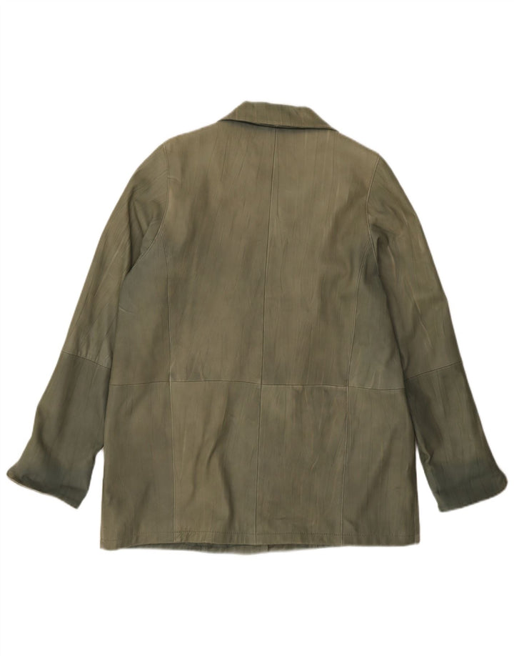 Julia S. Roma Damen Lederjacke EU 44 XL Grünes Leder