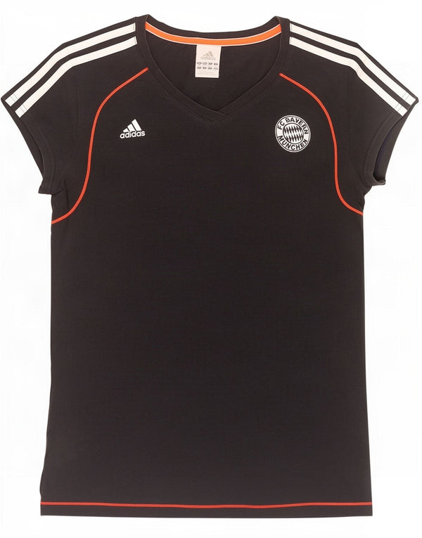 Adidas Damen FC Bayern München T-Shirt Top UK 12/14 Medium Schwarz