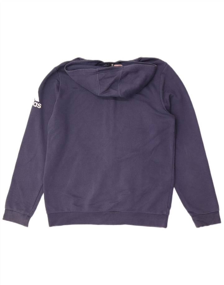Adidas Herren Zip Hoodie Pullover Small Blau