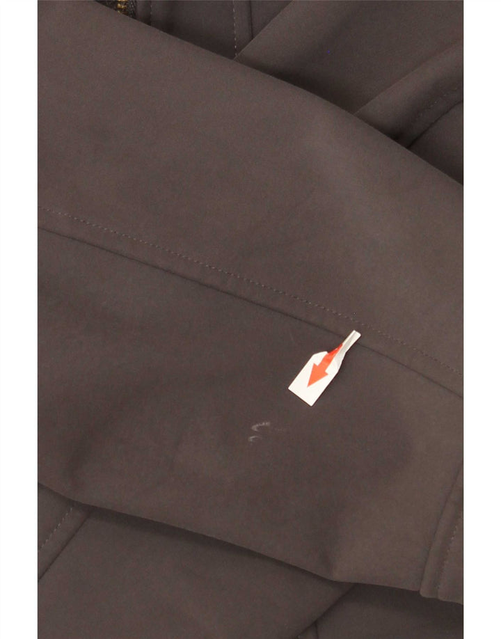 Michael Kors Damen-Windbreaker-Mantel mit Kapuze, UK 14, mittelgraues Polyester