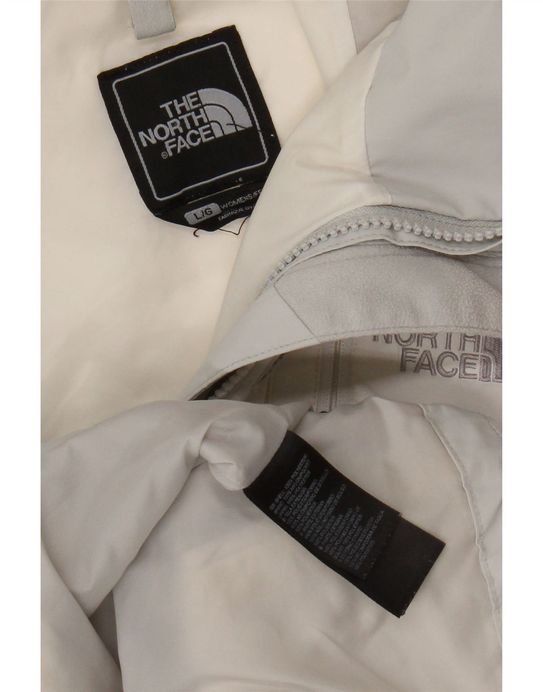 The North Face Damen-Regenjacke UK 16 Large Weiß Colourblock Polyester
