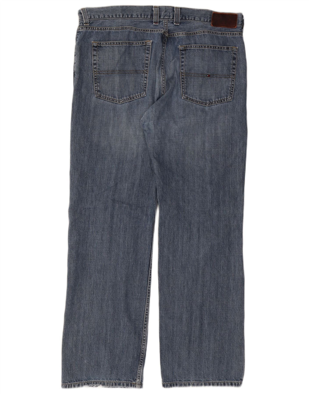 TOMMY HILFIGER Herren Straight Jeans W38 L32 Blaue Baumwolle