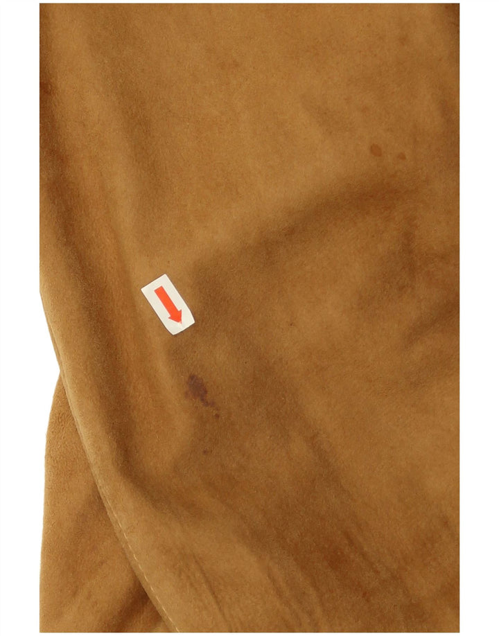 Maren Herren Wildleder Bomberjacke UK 40 Großes beiges Wildleder