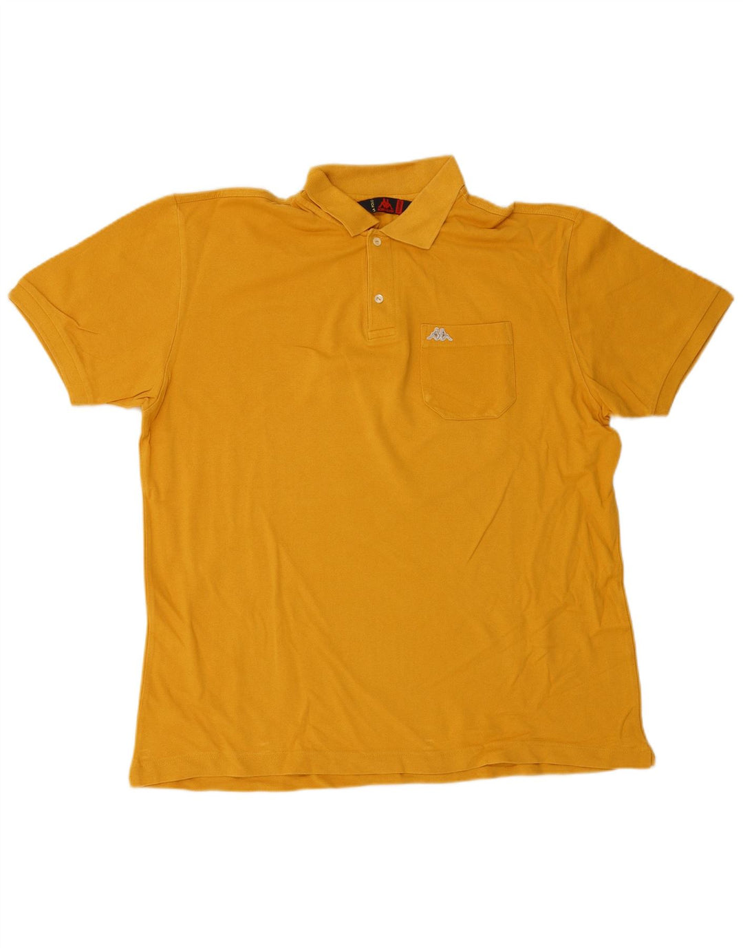 Kappa Herren Poloshirt 2XL Gelb Baumwolle