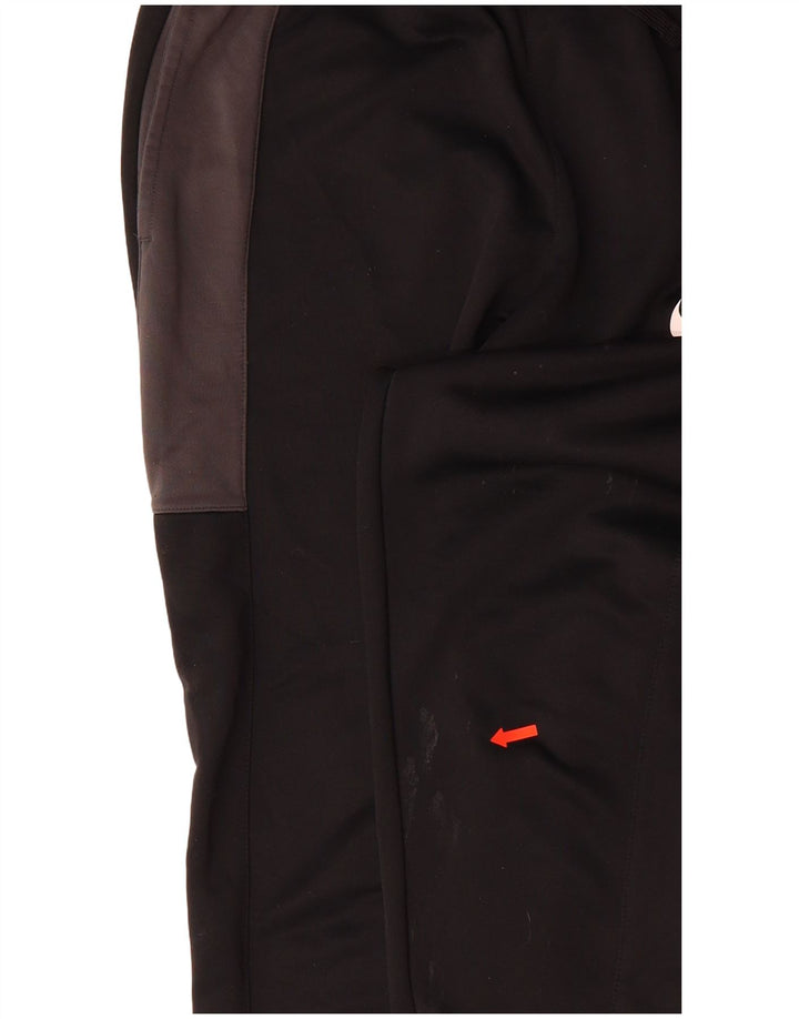NIKE Mens Tracksuit Trousers Joggers Medium  Black Colourblock Polyester