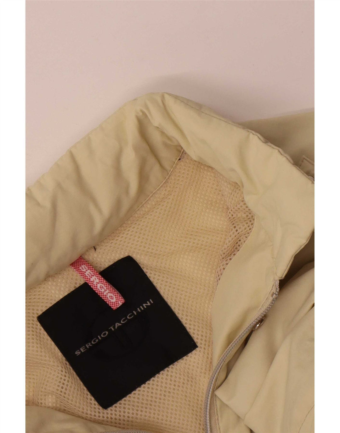 Sergio Tacchini Womens Hooded Utility Jacket IT 46 Large Beige Polyamid