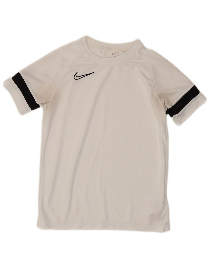 NIKE Dri Fit T-Shirt für Jungen, 12–13 Jahre, Größe L, Weiß, Farbblock
