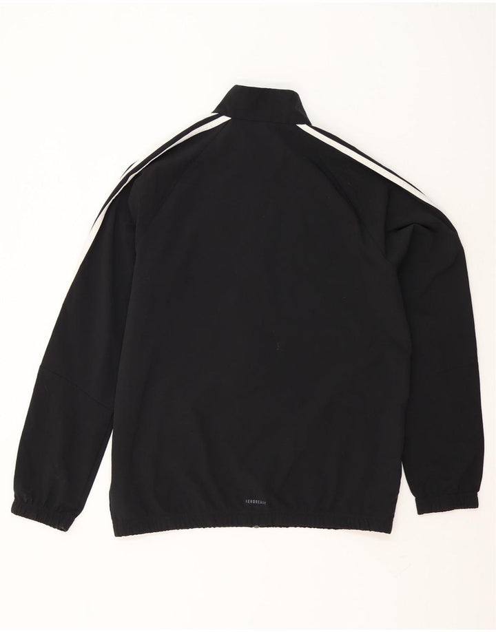 Adidas Jungen Aeroready Trainingsanzug Top Jacke 15-16 Jahre Schwarzes Polyester