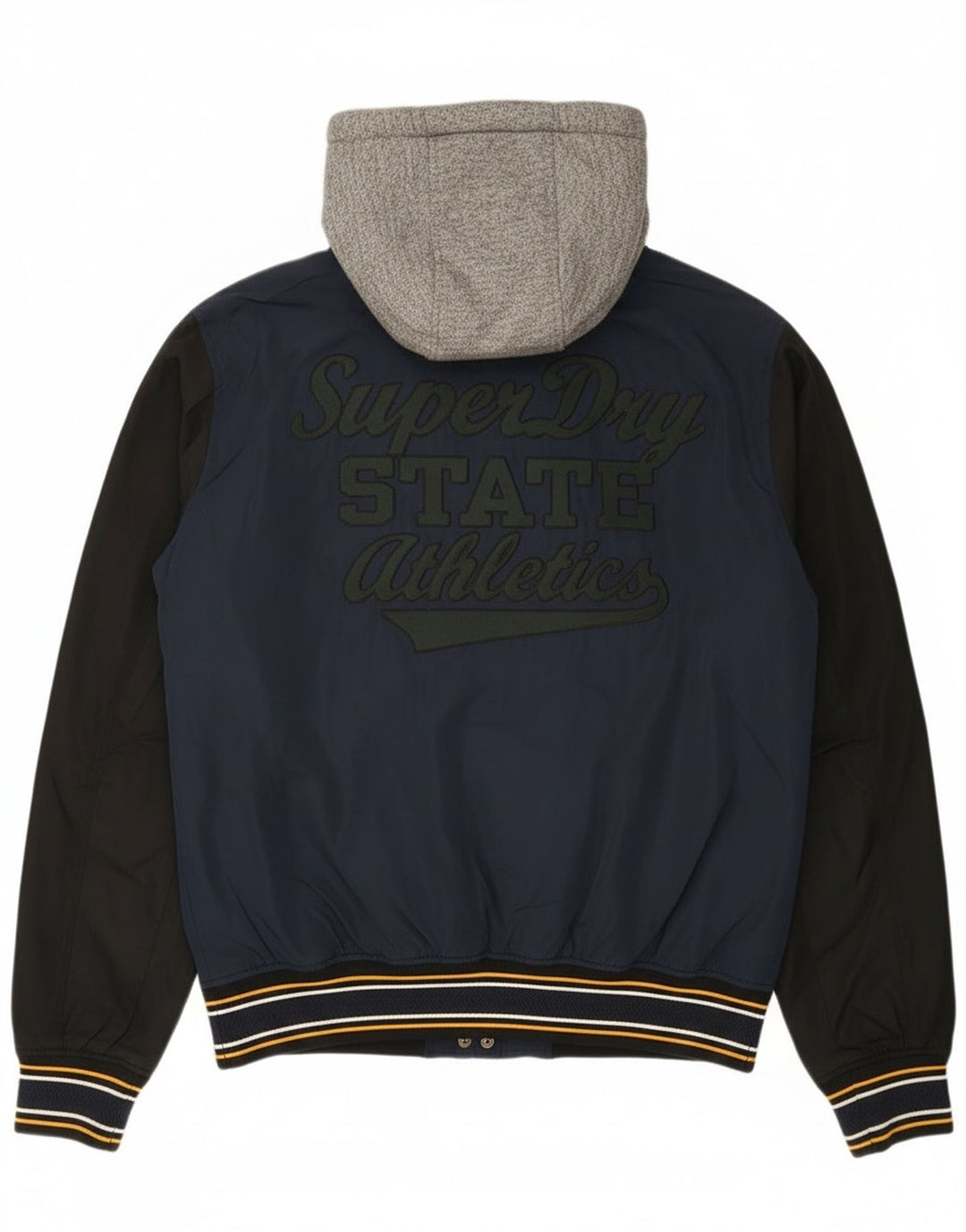 Superdry Herren Graphic Varsity Jacke UK 40 Large Marineblau Farbblock