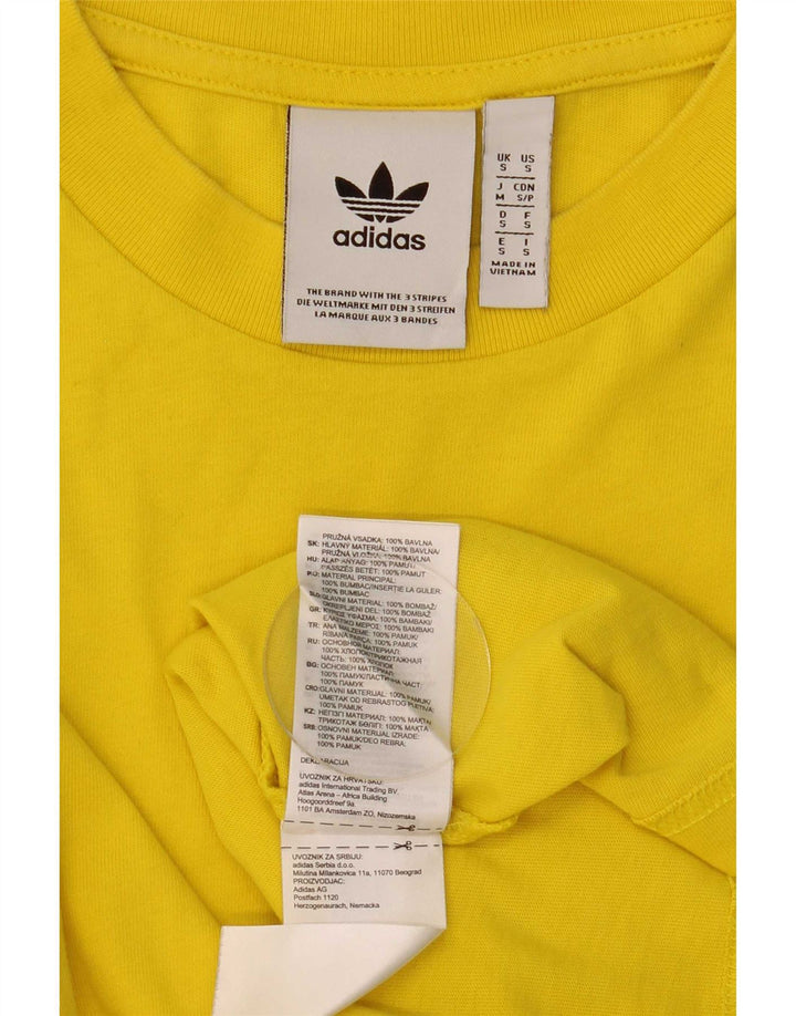 Adidas Herren Top Langarm Small Gelb Baumwolle