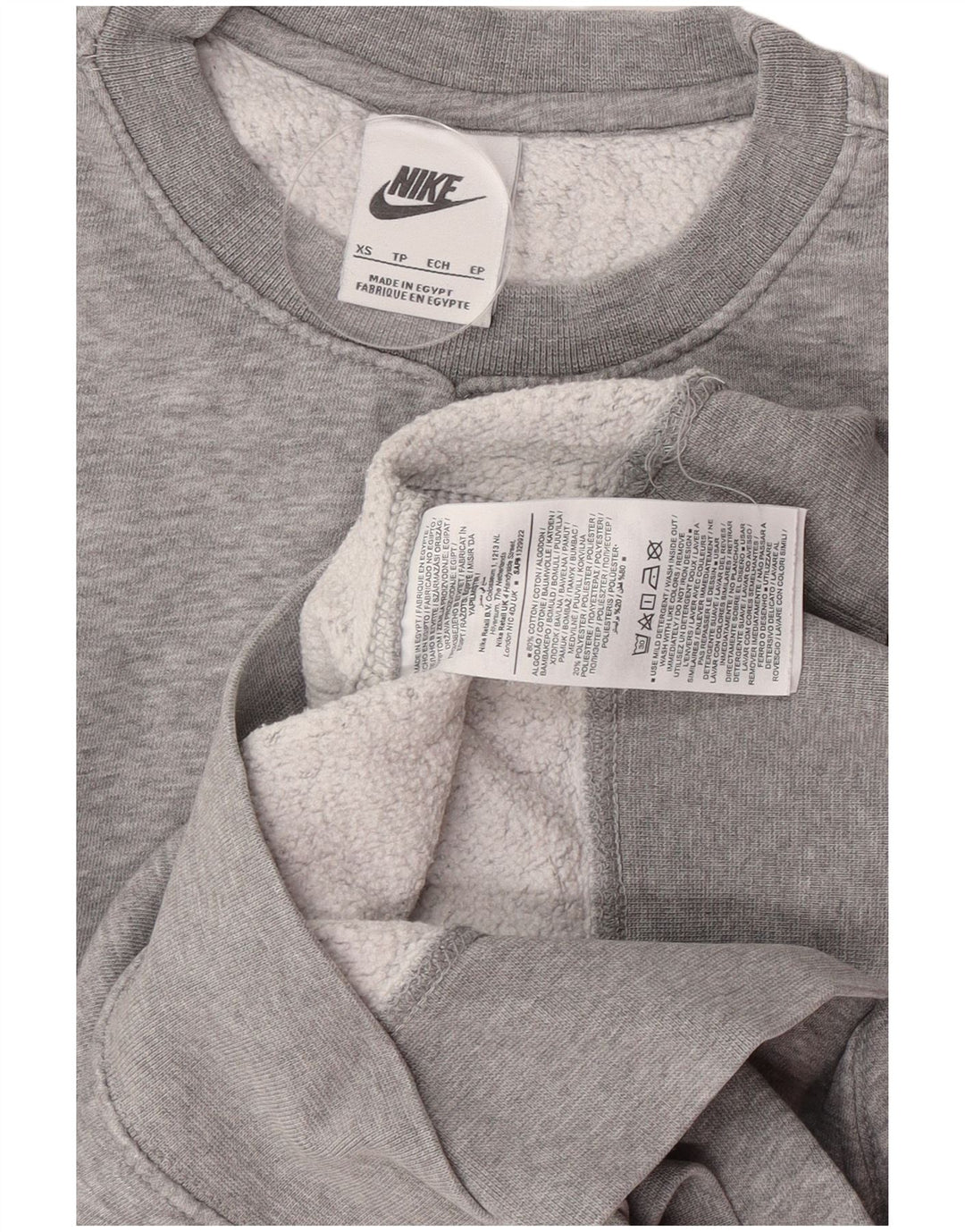 Nike Herren Sweatshirt Pullover XS Grau Baumwolle