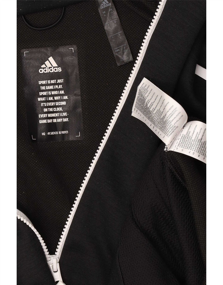 Adidas Herren Graphic Zip Hoodie Pullover XL Schwarz Polyester