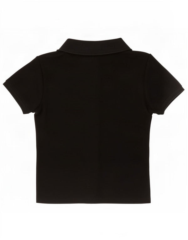 Zara Damen Crop Poloshirt UK 14 Large Schwarz