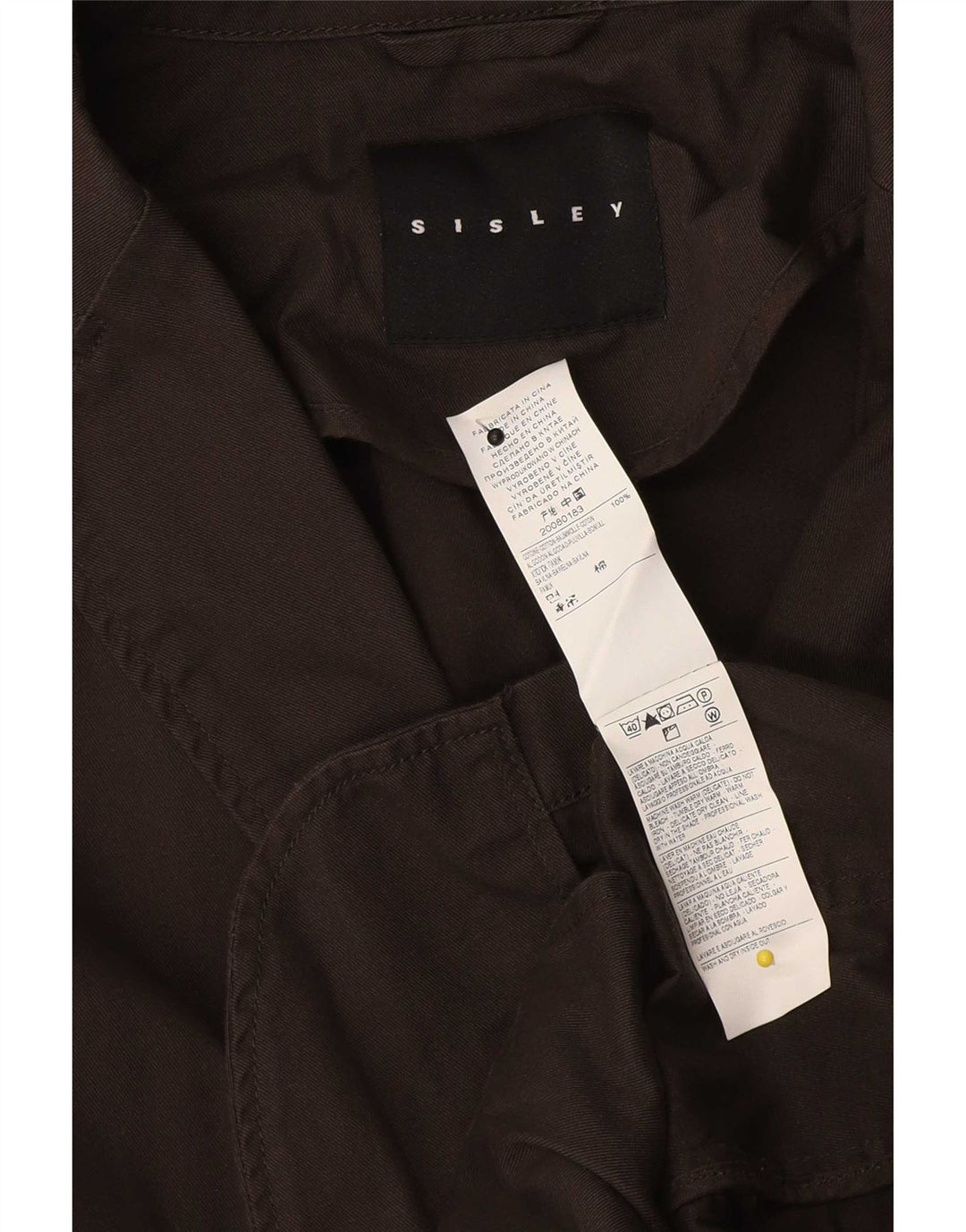 Sisley Herren-Blazer mit 2 Knöpfen, IT 48, mittelbraune Baumwolle