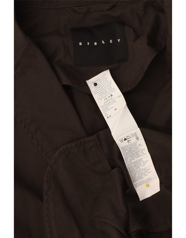 Sisley Herren-Blazer mit 2 Knöpfen, IT 48, mittelbraune Baumwolle