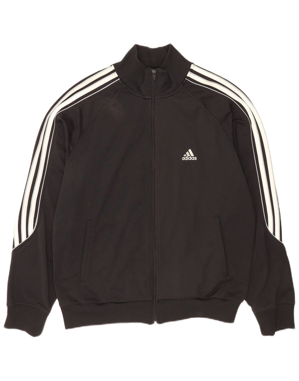 Adidas Herren Trainingsanzug Top Jacke UK 44/46 Large Schwarz Polyester
