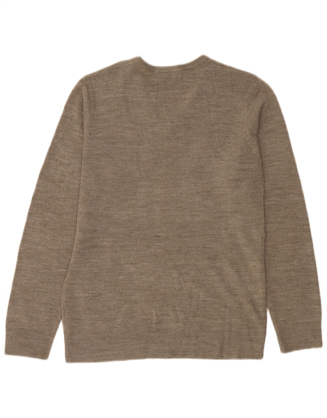 Marks & Spencer Herren-Pullover mit V-Ausschnitt, klein, beige meliert, Acryl