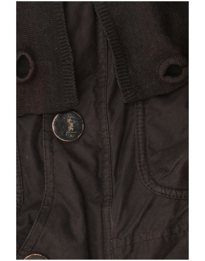 KHUJO Herren-Utility-Jacke mit Kapuze, UK 38, Mittelschwarz, Polyester