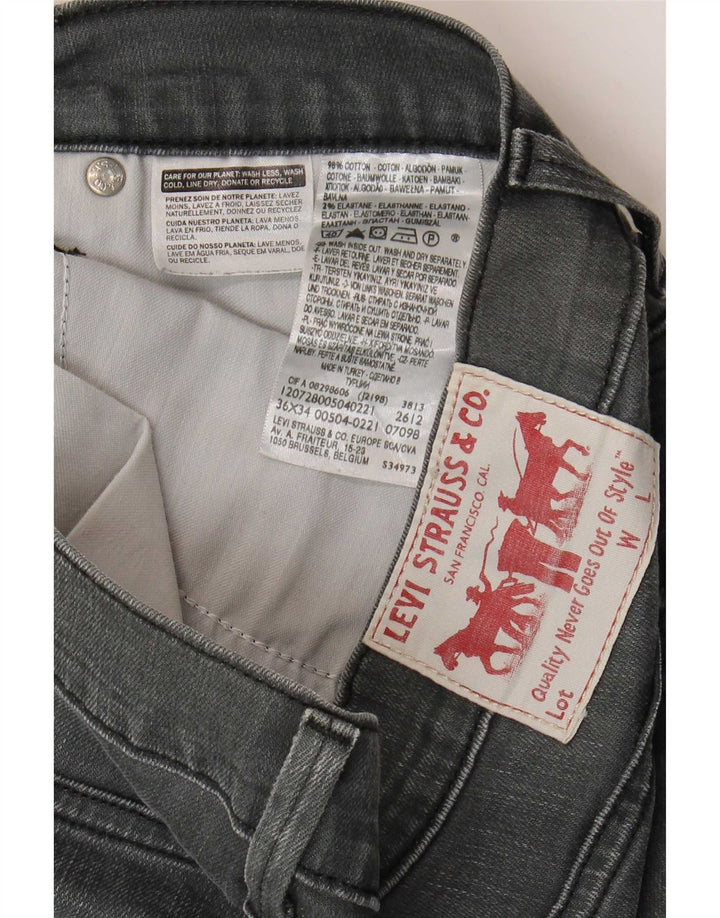 Levi's Herren Straight Jeans W36 L34 Graue Baumwolle