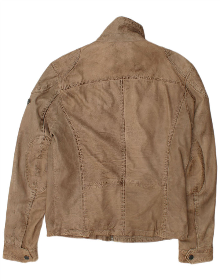 Gipsy Herren Lederjacke UK 36 Small Beige
