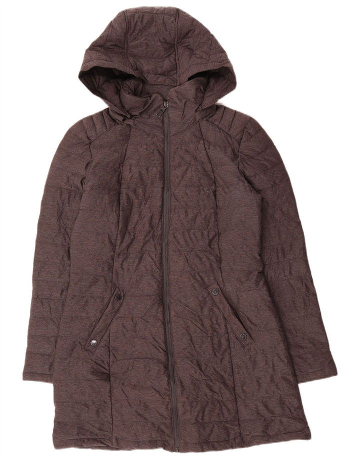 Nautica Wattierter Damenmantel mit Kapuze, UK 10, Größe S, Grau, Polyester