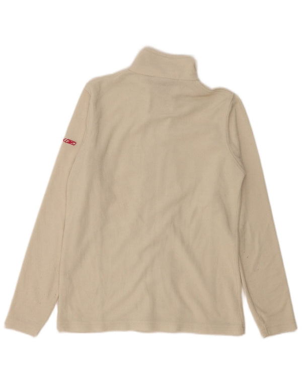 Reebok Damen Fleecejacke UK 10 Small Off White Polyester