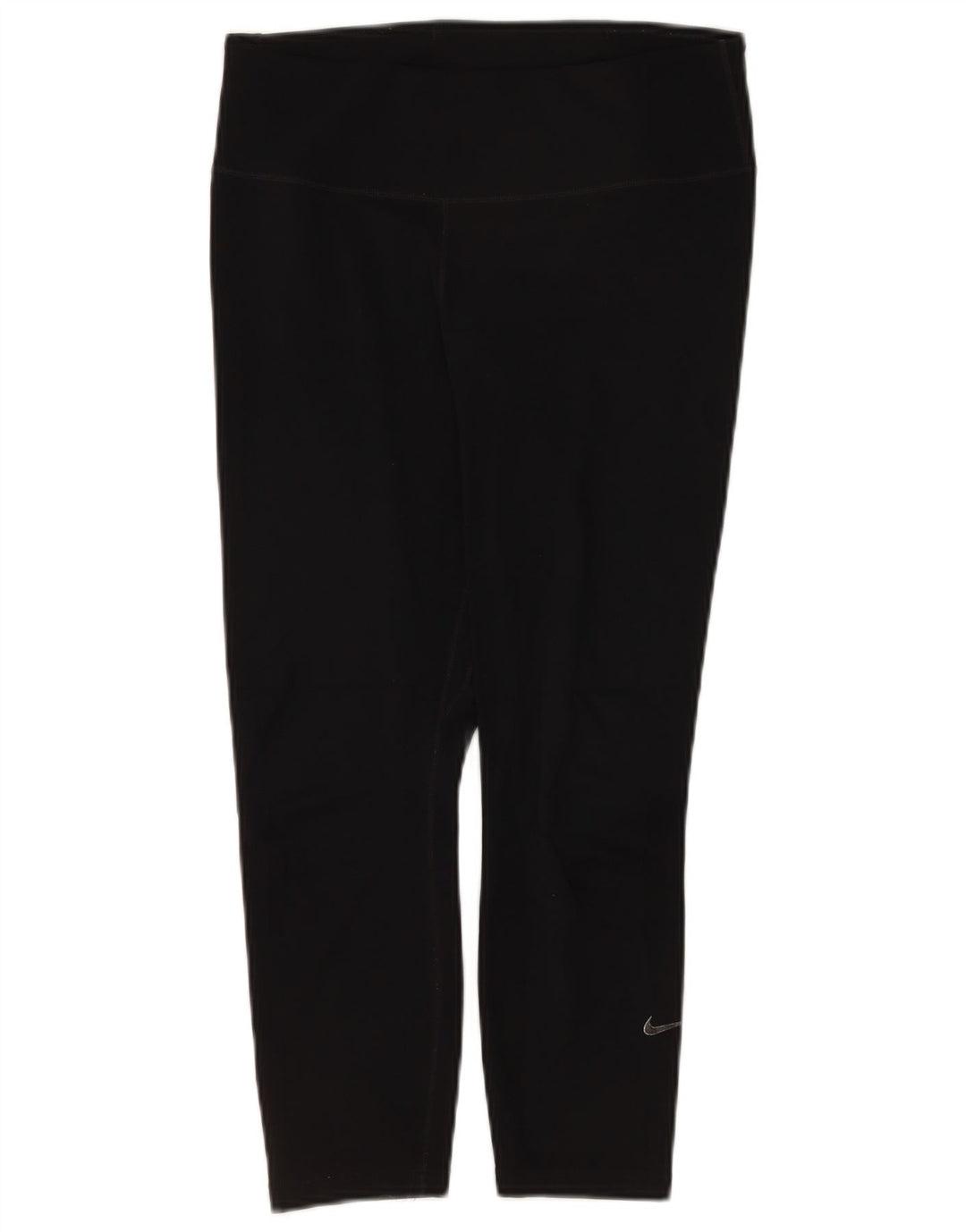 Nike Damen Dri Fit Capri Leggings UK 12 Medium Schwarz Polyester