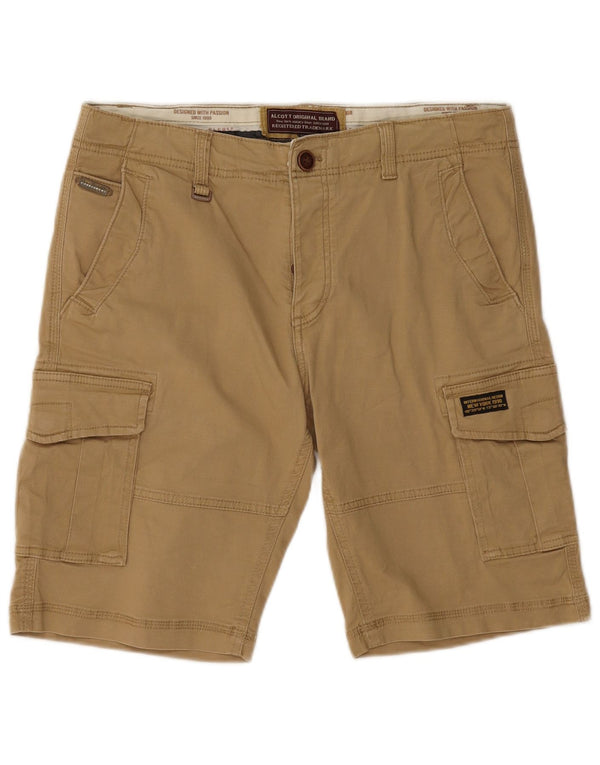 Alcott Herren Cargoshorts IT 46 Small W34 Beige Baumwolle
