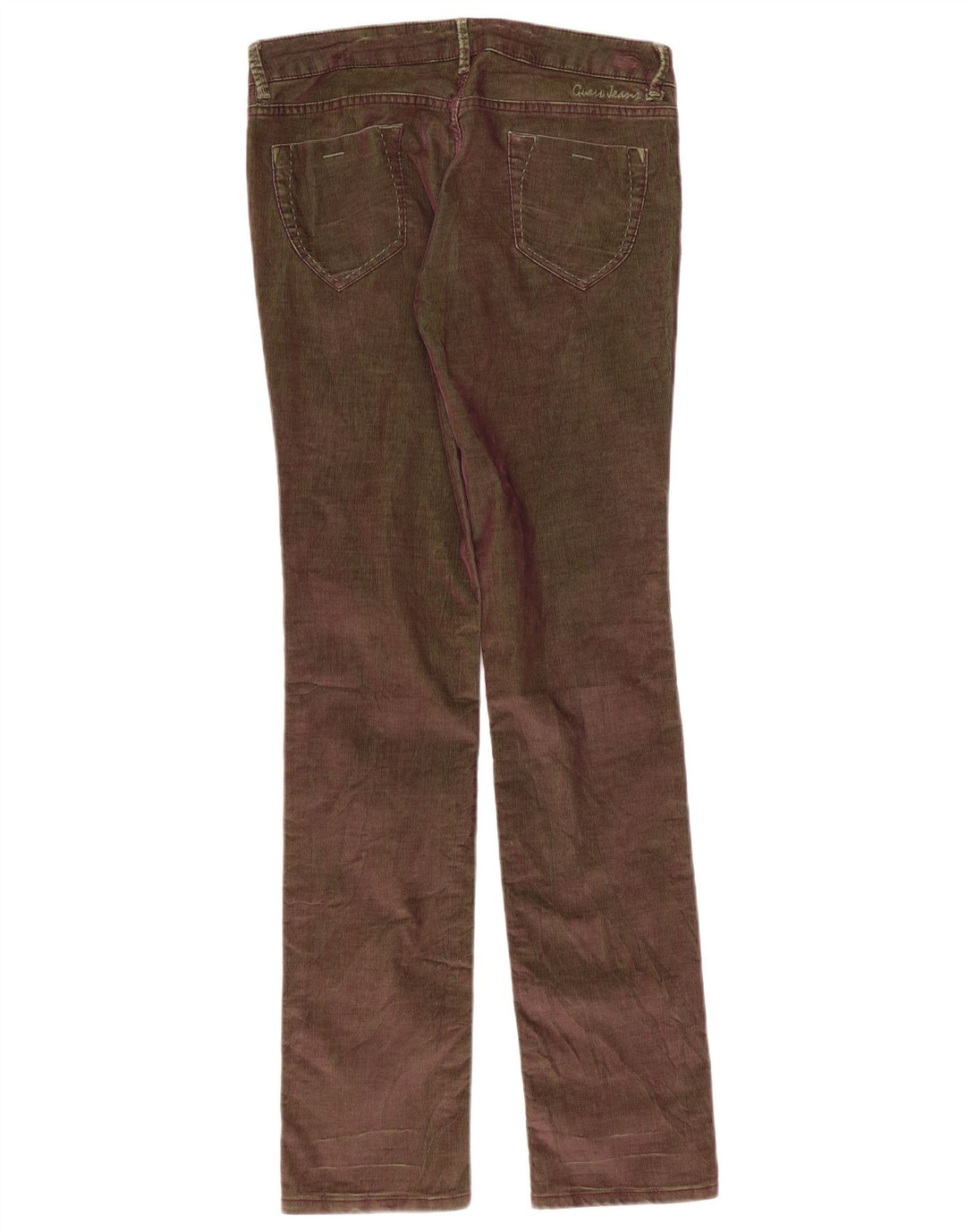 Guess Damen Slim Cordhose W34 L34 Braun