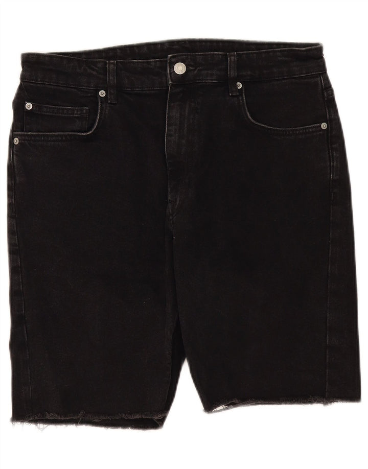 Zara Herren Jeansshorts EU 42 Large W32 Schwarz