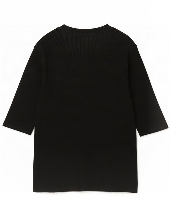 Marks & Spencer Damen Top 3/4 Ärmel UK 14 Large Schwarz Viskose