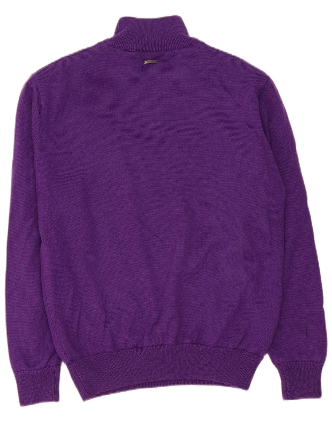Kartel Herren-Pullover mit Reißverschluss am Hals, große violette Wolle