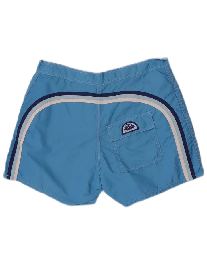 Sundek Herren-Badeshorts aus mittelblauem Colourblock-Nylon
