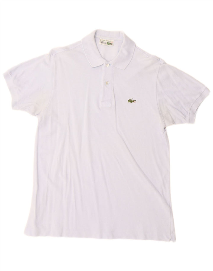 Lacoste Herren-Poloshirt, Größe 4, mittelblaue Baumwolle