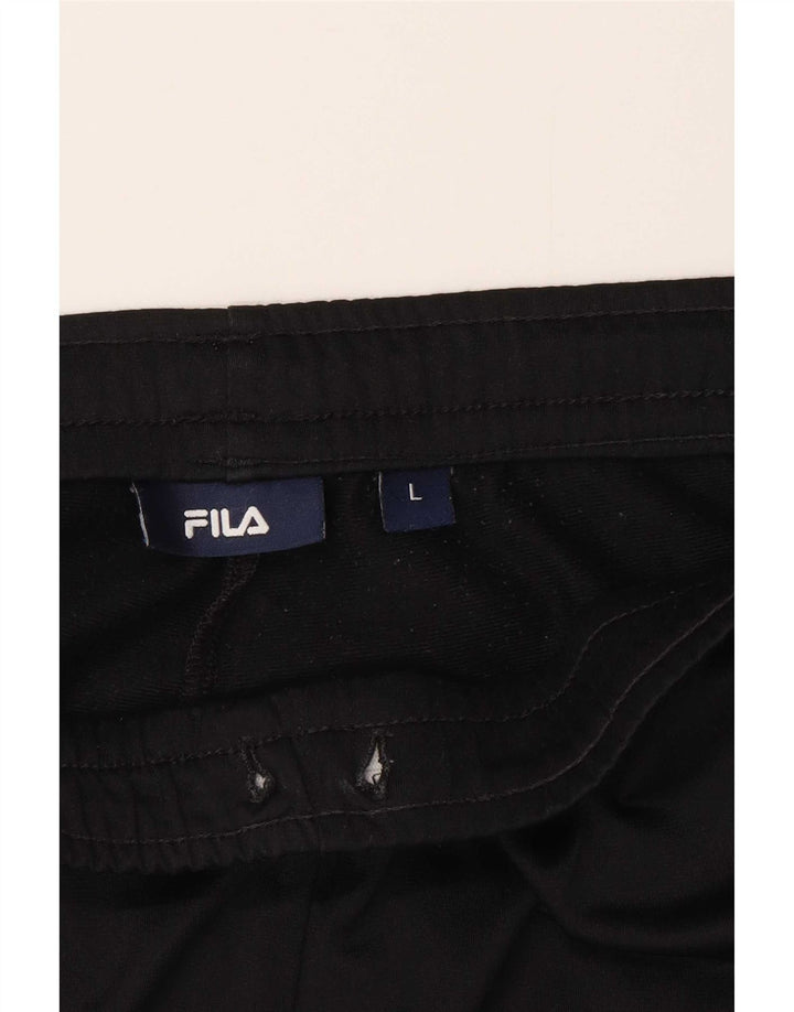 Fila Herren-Trainingshose, groß, schwarzes Colourblock-Polyester